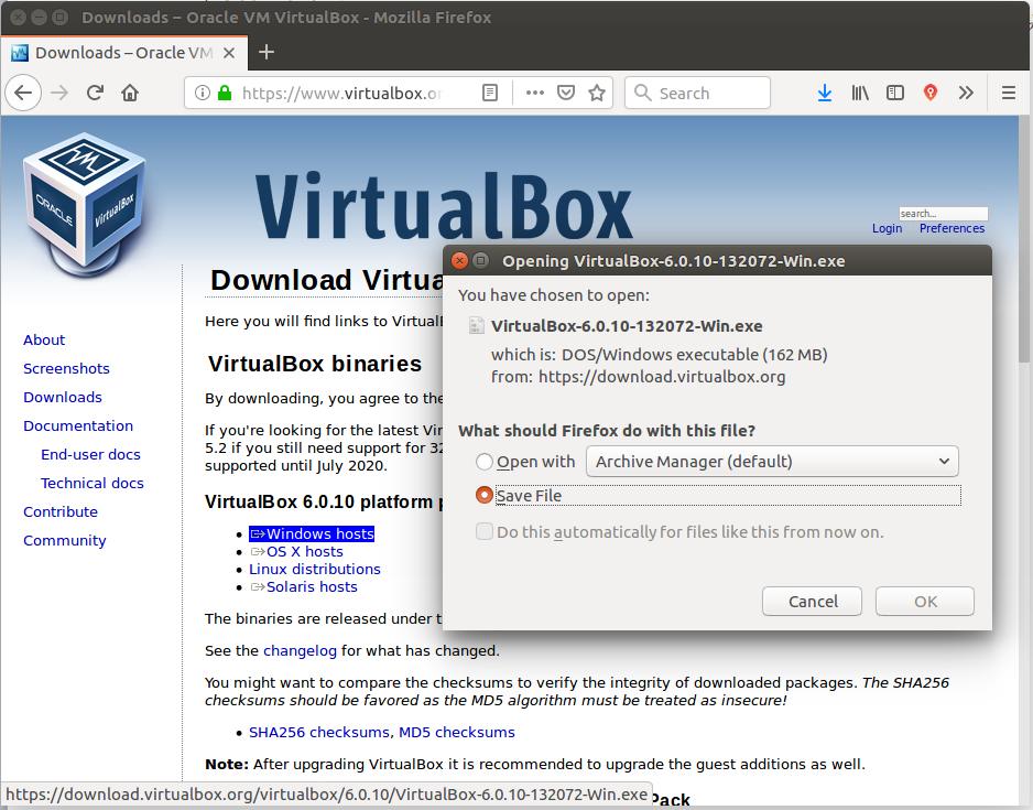 DownLoadVirtualBox
